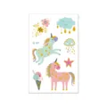 Kids waterproof gold foil unicorn temporary tattoo stickers cute cartoon body art decals - VE-074 / 120*75mm