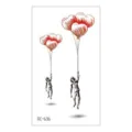 Herz Ballon Junge temporäres Tattoo Aufkleber Valentinstag Körperkunst süßes Design - RC-636 / 60*105mm
