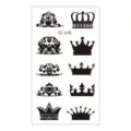 Schwarze Krone temporäre Tattoos Bogen für Frauen Männer Körperkunst wasserdicht Aufkleber - RC-648 / 60*105mm