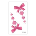 Rosa Schleife Herz temporäre Tattoo-Aufkleber süßes romantisches Valentinstag-Design. - RC-618 / 60*105mm