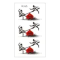 Retro Herz Wippe temporäres Tattoo Aufkleber für Valentinstag Party und die tägliche Dekoration. - RC-625 / 60*105mm