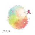 Kids cartoon rainbow hedgehog temporary tattoo sticker waterproof cute body art design for child - CC-049