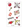 Valentinstag temporäre Tattoos Aufkleber Set mit süßen Herz Schloss Schlüssel Pfeil Motiven - RC-620 / 60*105mm