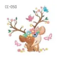 Cute watercolor deer temporary tattoo sticker kids cartoon animal body art CC-050 variant - CC-050