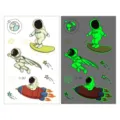Kids luminous astronaut temporary tattoo stickers waterproof cartoon space glow stickers sheet - Ei-067 Space Astronauts