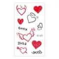 Valentinstag temporäre Tattoo Aufkleber süße rote schwarze Herzen wasserdichte Körperkunst - RC-623 / 60*105mm