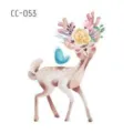Cute watercolor deer cartoon temporary tattoo sticker for kids body art decoration supply. - CC-053