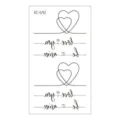 Minimalistische Herz temporäre Tattoos Aufkleber romantische Linien Kunst wasserdicht - RC-642 / 60*105mm