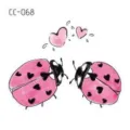 Cute cartoon ladybug temporary tattoo sticker for kids, sweet heart body art decor. - CC-068