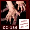 Halloween temporary face tattoo scar stickers waterproof horror bloody makeup party props - CC-186 Halloween Scar