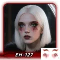 Halloween spider web face tattoo sticker temporary makeup transfer waterproof spooky party prop - EH-127 / 120*75mm