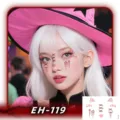 Halloween face tattoo sticker scary scar waterproof cosplay makeup face decal for party - EH-119 / 120*75mm