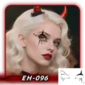 Halloween Face Tattoo Sticker Waterproof Temporary Face Decals for Party Cosplay Makeup - EH-096 / 120*75mm