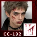 Halloween horror scar waterproof face tattoo sticker with realistic blood makeup effects. - CC-192 Halloween Scar