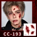 Halloween scary scar face tattoo stickers waterproof fake wound makeup party festival decor - CC-193 Halloween Scar