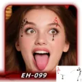 Halloween temporary face tattoo stickers waterproof harlequin clown makeup party cosplay props - EH-099 / 120*75mm