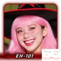 Halloween face sticker temporary tattoo scar makeup ghost eyeliner pink hair model display - EH-101 / 120*75mm