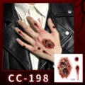 Halloween waterproof horror scar temporary face tattoo sticker for spooky party makeup. - CC-198 Halloween Scar