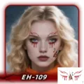 Halloween face temporary tattoo waterproof scary bloody scar makeup sticker model EH-109 - EH-109 / 120*75mm