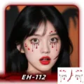 Halloween waterproof face tattoo stickers bloody scar horror makeup party decoration - EH-112 / 120*75mm