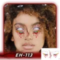 Halloween face temporary tattoo sticker bloody scars waterproof horror party makeup - EH-113 / 120*75mm