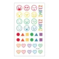 Colorful emoji and heart tattoo sticker, waterproof temporary body art design for fun. - RC-534 / 60*105mm