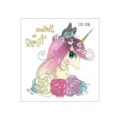 Waterproof cartoon unicorn temporary tattoo sticker for kids, cute floral body art design. - Unicorn Floral (CD-015)