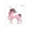 Pink cartoon unicorn temporary tattoo sticker, cute animal body art waterproof decal for kids - Gradient Unicorn (CD-018)