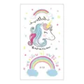 Cute cartoon unicorn temporary tattoo sheet with rainbow design, waterproof and stylish. - RC-533 / 60*105mm
