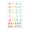 Colorful crayon temporary tattoo sticker sheet with cute sun heart flower bunny designs. - RC-523 / 60*105mm