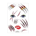 Halloween face tattoo sticker scary bloody claw marks temporary makeup party costume prop - LC-974 / 210*150MM