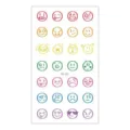 Waterproof temporary tattoo sticker sheet with cute colorful smiley face expressions for body art. - RC-522 / 60*105mm