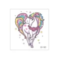 Waterproof cute children unicorn temporary tattoo sticker with colorful rainbow design - Rainbow Unicorn (CD-021)