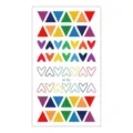 Waterproof temporary tattoo sticker with colorful geometric triangle and heart shapes. - RC-535 / 60*105mm