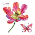 Waterproof watercolor flower butterfly temporary tattoo sticker cute face body art - CC-104
