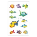 Kinder tropische Fische temporäre Tattoo Aufkleber, bunte Cartoon Tier wasserdichte Körperkunst Design. - EC-061 / 120*75mm