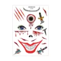 Halloween face temporary tattoo sticker set, bloody scars and scary party makeup designs. - LC-976 / 210*150MM