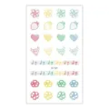 Colorful minimalist temporary tattoo stickers, cute floral heart designs for style. - RC-524 / 60*105mm