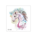 Watercolor unicorn temporary tattoo sticker variant CD-023 for children body art decoration. - Colorful Unicorn (CD-023)