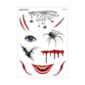 Halloween face temporary tattoo sticker set with creepy spider webs and scar designs. - LC-977 / 210*150MM