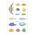 Kinder wasserdichte temporäre Tattoo Aufkleber süße bunte tropische Fische Motive - EC-063 / 120*75mm