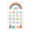 Colorful smiley face temporary tattoo sheet waterproof cute rainbow sticker design for skin - RC-527 / 60*105mm