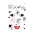 Halloween temporary face tattoo sticker with spider web design for costume party makeup use. - LC-978 / 210*150MM