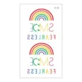 Waterproof temporary tattoo sticker featuring colorful rainbow and smile design for daily wear. - RC-526 / 60*105mm