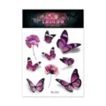 Hoja de pegatina de tatuaje temporal impermeable 3D mariposa colorida para arte corporal - Pegatina Tatuaje Mariposa (RH-002) / 105x150mm