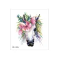 Waterproof unicorn temporary tattoo sticker for kids, cute floral animal sticker variant. - Exquisite Unicorn (CD-026)