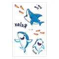 Tatuaje temporal impermeable de tiburón de dibujos animados para niños variante con diseños. - EC-248