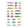 Foglio di tatuaggi temporanei di pesci tropicali colorati, adesivo d'arte corporea per bambini. - EC-065 / 120*75mm
