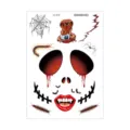 Halloween temporary face tattoo stickers, scary snake spider design for costume party. - LC-979 / 210*150MM