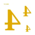Adhesivo de tatuaje temporal metálico dorado impermeable, diseño de arte corporal. - VC-004
